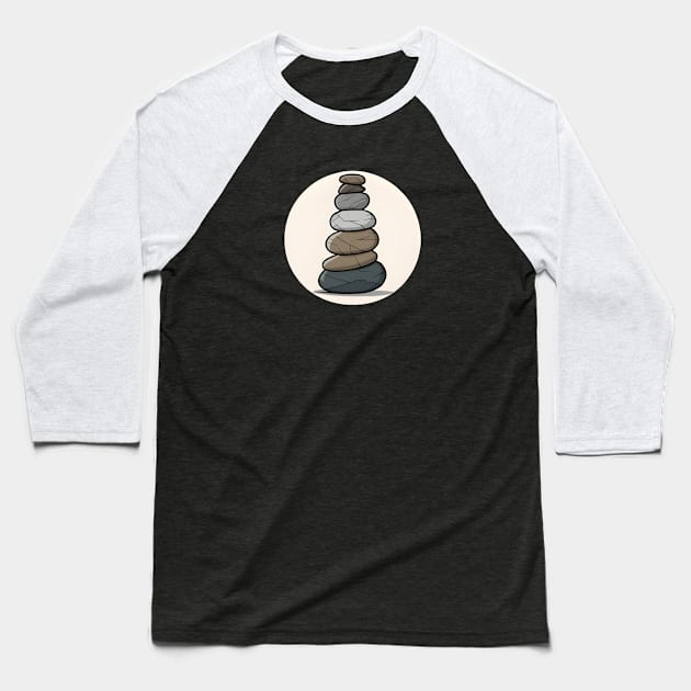 STONE ROCK BALANCING Baseball T-Shirt by ThesePrints